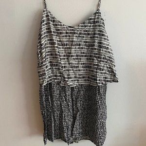Old Navy Black Mixed Print Romper